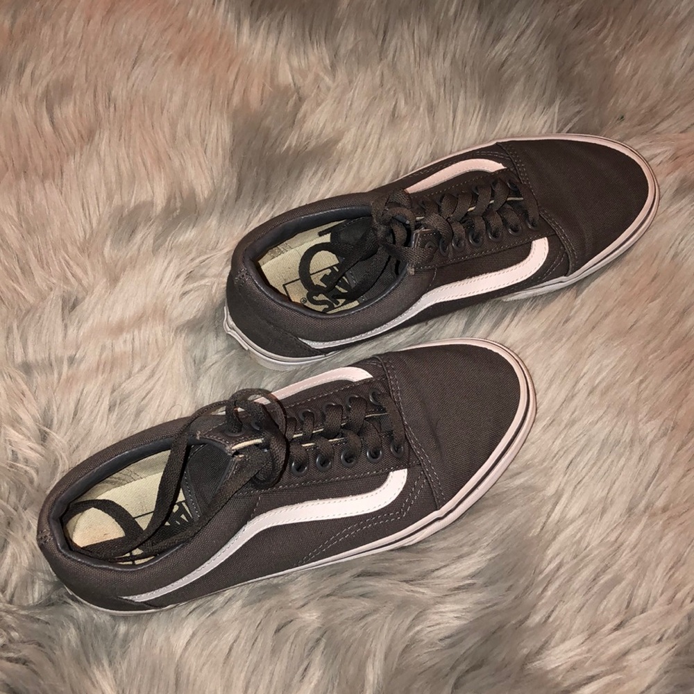 Dark Gray and White Vans